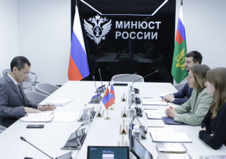 Представители Минюста РФ встретились с вновь назначенным представителем Министерства юстиции и внутренних дел Монголии, советником Посольства Монголии в РФ Отгонбаяром Батом