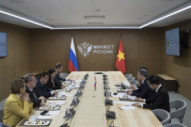Состоялась встреча глав министерств юстиции Российской Федерации и Социалистической Республики Вьетнам