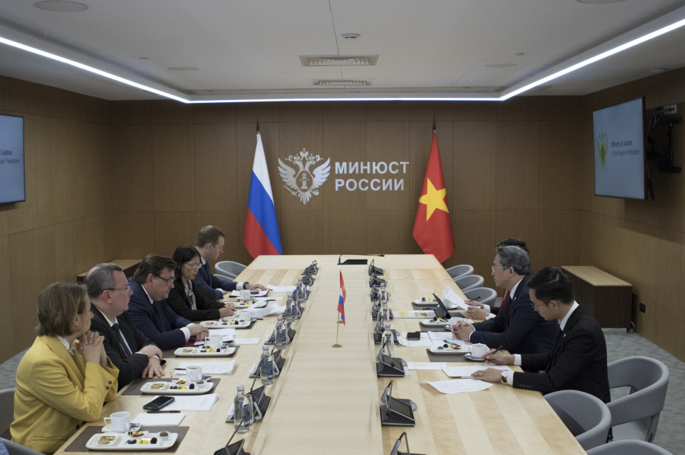 Состоялась встреча глав министерств юстиции Российской Федерации и Социалистической Республики Вьетнам