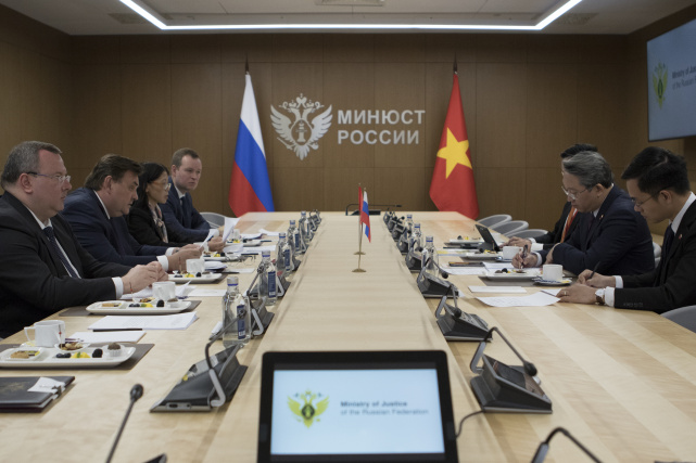 Состоялась встреча глав министерств юстиции Российской Федерации и Социалистической Республики Вьетнам