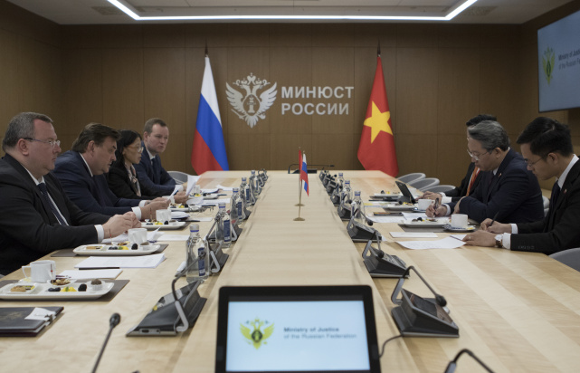 Состоялась встреча глав министерств юстиции Российской Федерации и Социалистической Республики Вьетнам