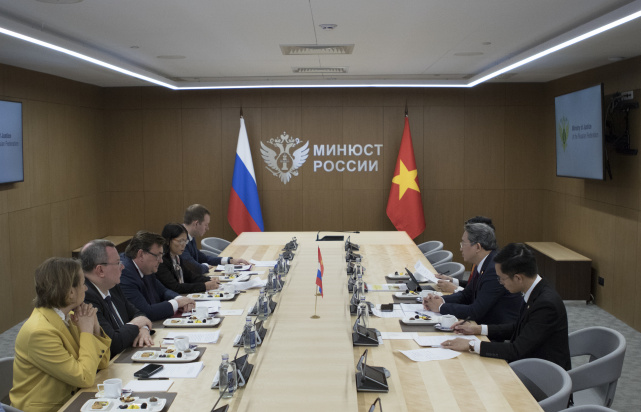 Состоялась встреча глав министерств юстиции Российской Федерации и Социалистической Республики Вьетнам
