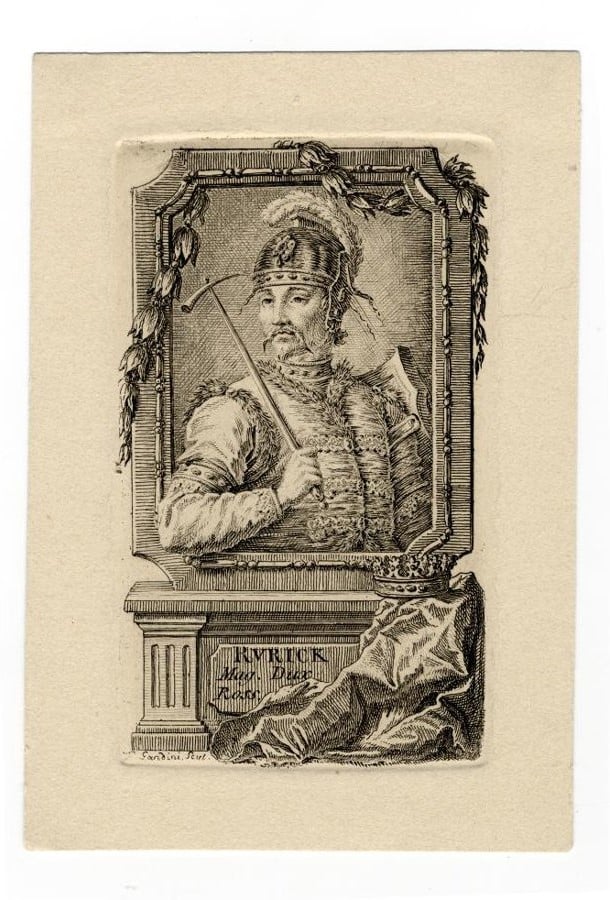 Рюрик, великий князь Русский. Худ. Гандини, XVIII в., ГИМ