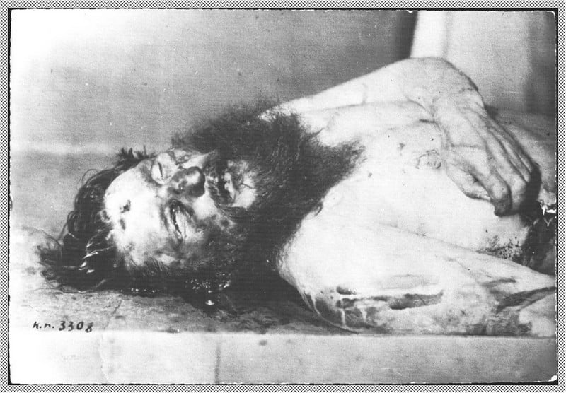 Труп убитого Григория Распутина. 1917 г., ГЦМСИР